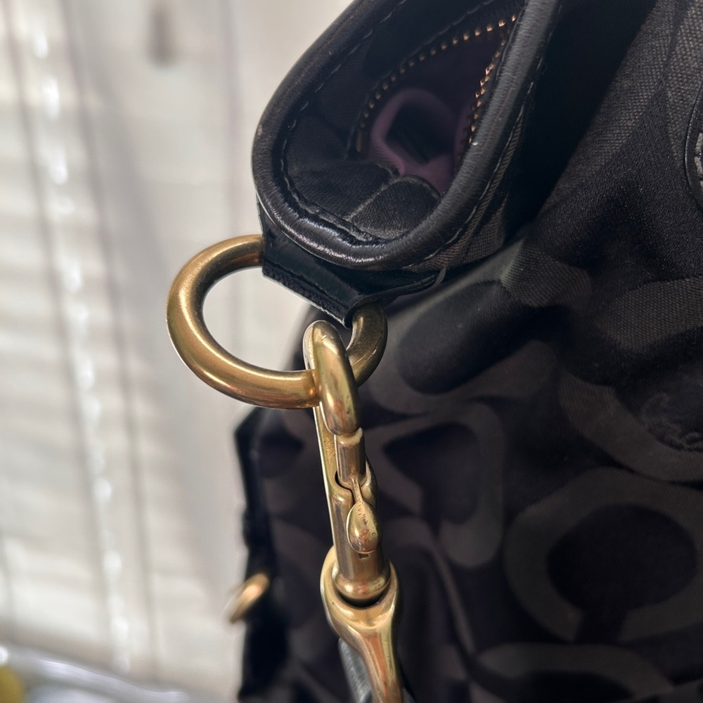 Coach Black Julianne Madison Op Art Satchel - EUC - Picture 11 of 14